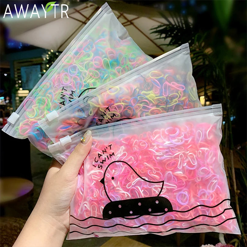 1000pcs/Pack Girls Colorful Small Disposable Rubber Bands Gum For Ponytail Holder Elastic Hair Bands Fashion Hair Accessories - MY RITA
