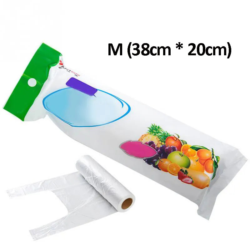 100PCS Transpare Roll Fresh-keeping Plastic Bags of Vacuum Food Saver Bag 3 Sizes Food Storage Bags with Handle Keep Fresh ZXH - MY RITA