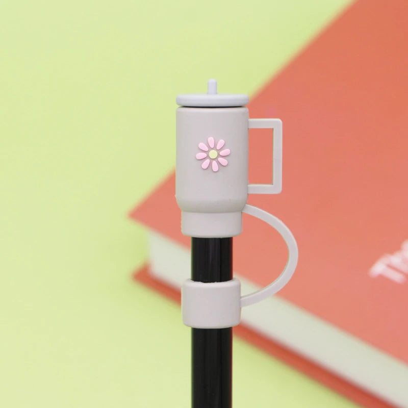 New 2Pcs 10mm Straw Cap withou Straw for Stanley Cup Straw Dust Cap Straw Plug Colorful Flower Reusable Straw Protectors Cap - MY RITA