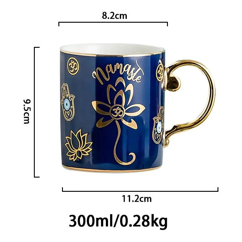 Blue Eye Coffee Cup Devil's Eye Turkish Ceramic Mug Home Breakfast Milk Novelty Cup Water Cup Afternoon Tea Cup Couples Gifts - MY RITA
