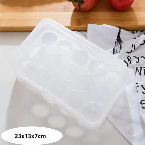 24 Grids Refrigerator Egg Storage Box Kitchen Refrigerator Household Preservation Plastic Dumpling Fresh-keeping Case Holder - MY RITA