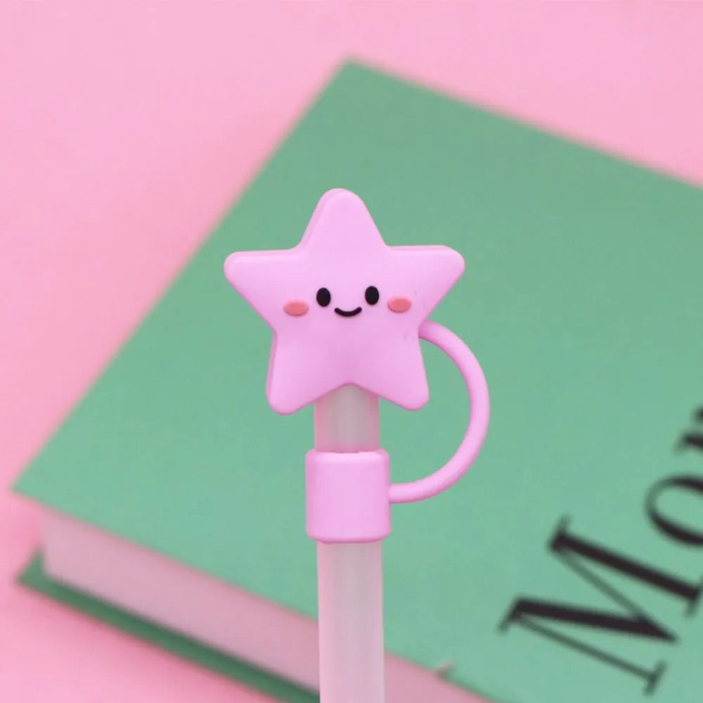 10mm Cartoon Silicone Straw Tips Drinking Dust Cap Splash Proof Plugs Cover Creative Cup Accessories Straw Sealing Tools - MY RITA