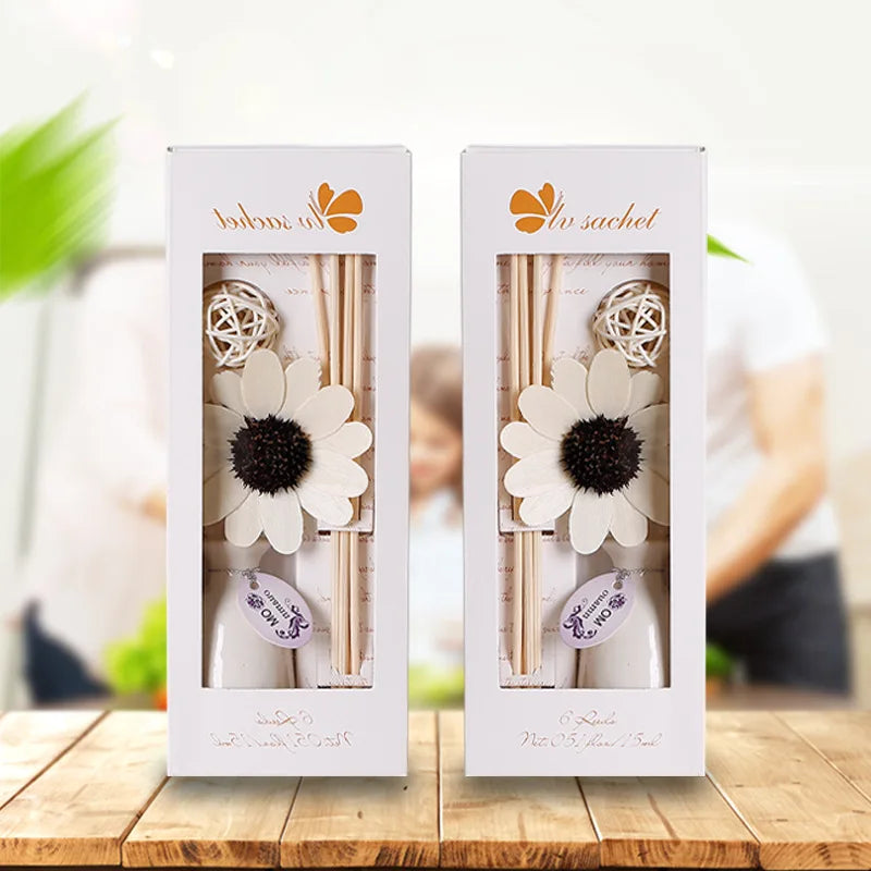 30ml Fresh Air Office Aromatherapy Stick Fragrance Rattan Ball Reed Diffuser Set Sun Flower Gift Home Bathroom Decoration Set - MY RITA