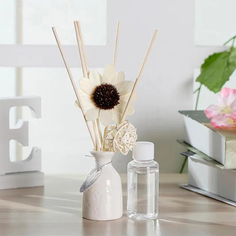 30ml Fresh Air Office Aromatherapy Stick Fragrance Rattan Ball Reed Diffuser Set Sun Flower Gift Home Bathroom Decoration Set - MY RITA