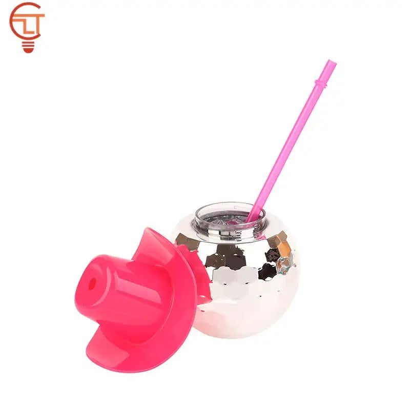 600ml Unique Disco Ball Cups Cowboy Disco Ball Cup With Straws Flashing Cocktail Ball Electroplating Ball Cup Drinking Cup New - MY RITA