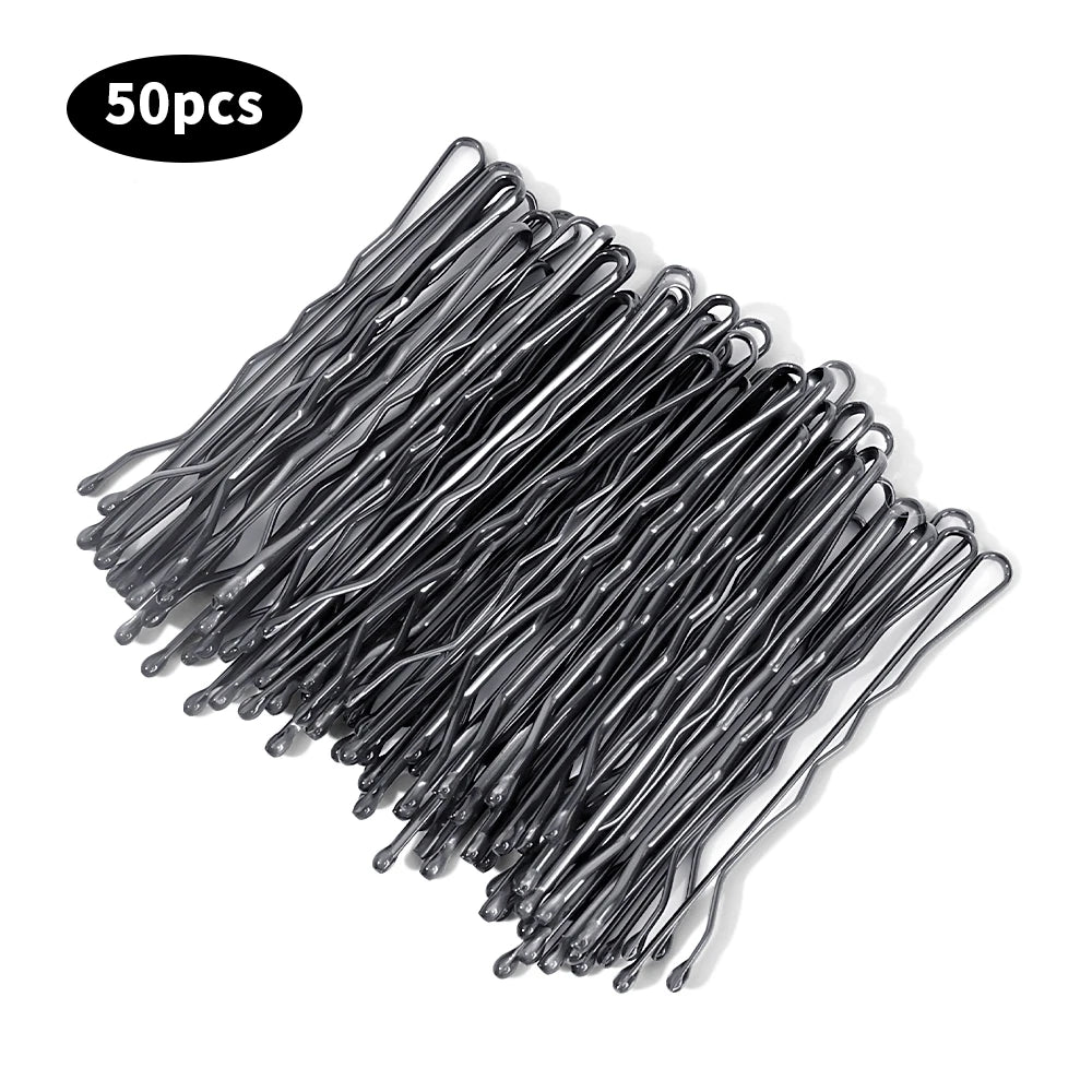 50/60pcs Simple Black Hair Clips For Girls Bobby Pins Invisible Wave Curly Bride Disposable Hair Pin Korean Hair Accessories - MY RITA