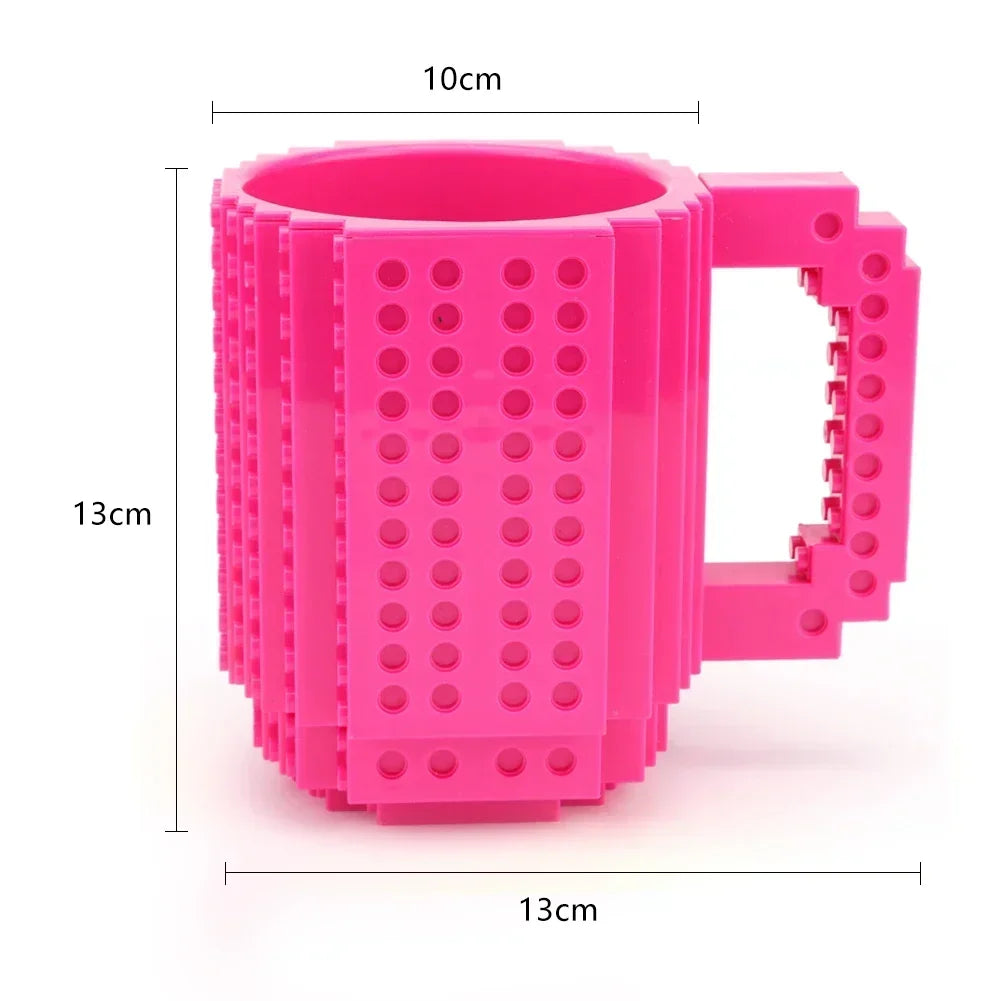 350ML Mug Cup for Milk Coffee Water Build-On Brick Type Mug Cups Water Holder Building Blocks Design - MY RITA