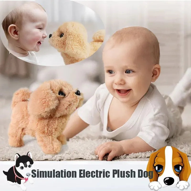 Baby Toy Dog That Walks Barks Tail Wagging Plush Interactive Electronic Pets Puppy Montessori Toys for Girls Boys Christmas Gift - MY RITA