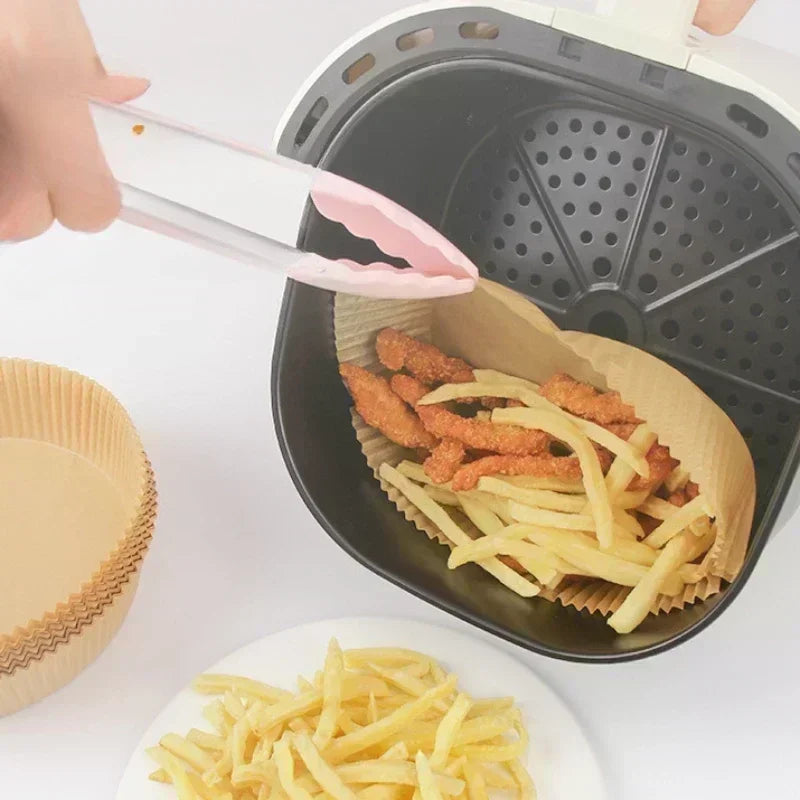 50/100PCS Air Fryer Disposable Paper Square Round Baking Paper Barbecue Plate NonStick Mat Kitchen Oven Oil Absorbing Paper Tool - MY RITA