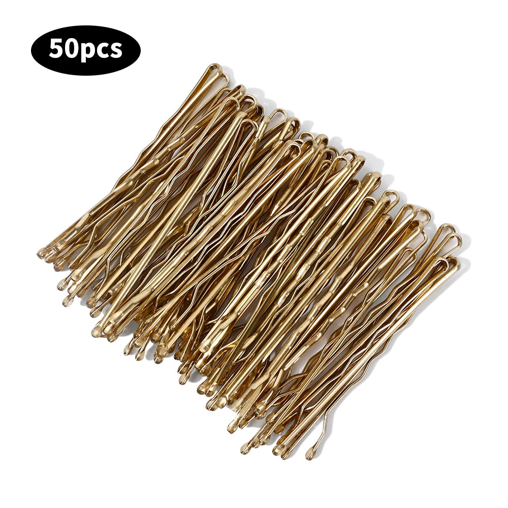 50/60pcs Simple Black Hair Clips For Girls Bobby Pins Invisible Wave Curly Bride Disposable Hair Pin Korean Hair Accessories - MY RITA