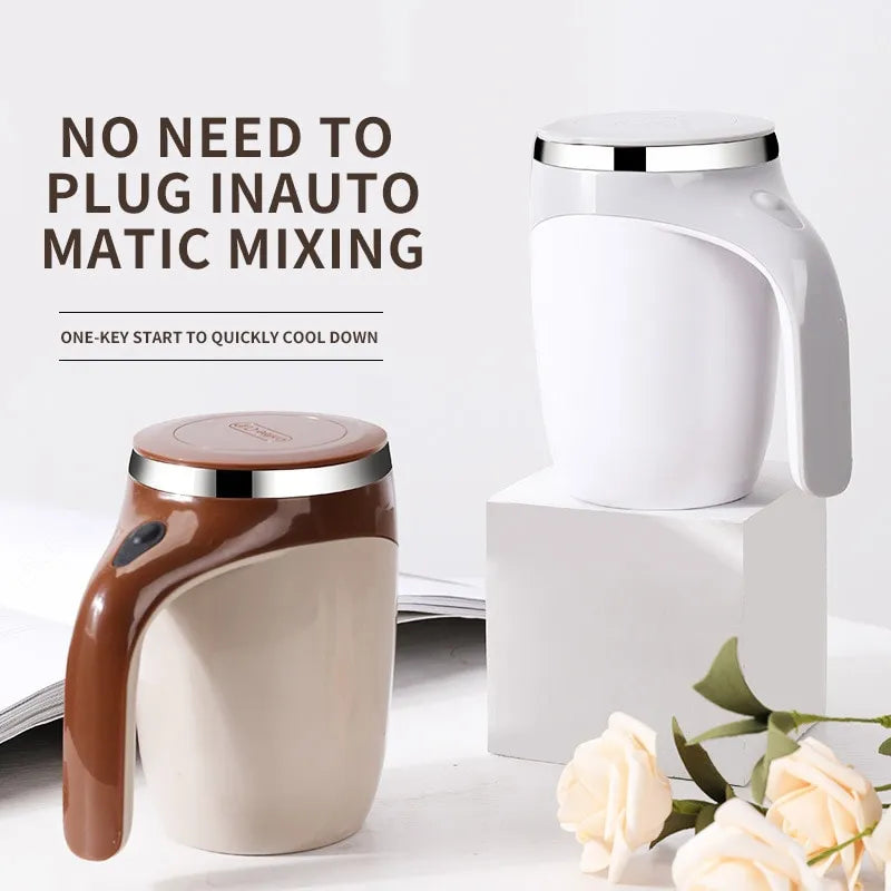 Automatic Stirring Cup Mug Rechargeable Portable Coffee Electric Stirring Stainless Steel Rotating Magnetic Home Drinking Tools - MY RITA