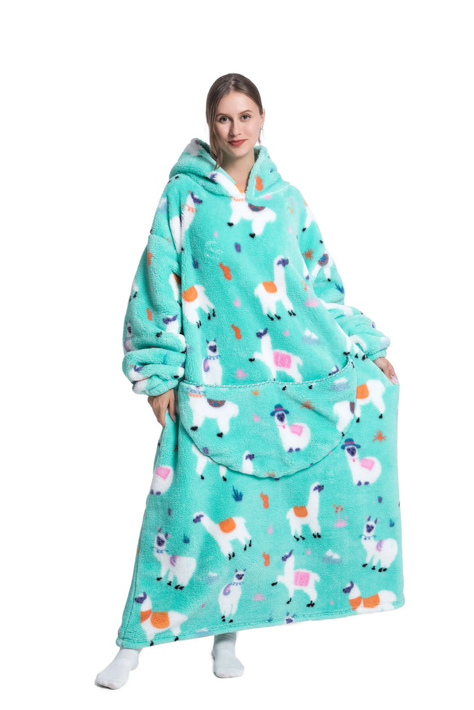 2023 New Oversized TV Wearable Blanket Extra Long Warm Plush Fleece Winter Sherp Hoodie Men Women Soft Sweatshirt Gifts - MY RITA