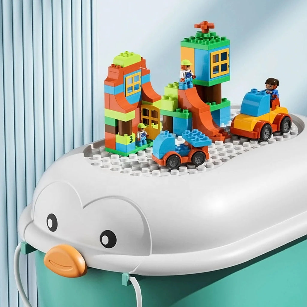 Factory Price Cartoon Baby Clothes Organizer Plastic Kids Toy Storage Box with Wheel - MY RITA