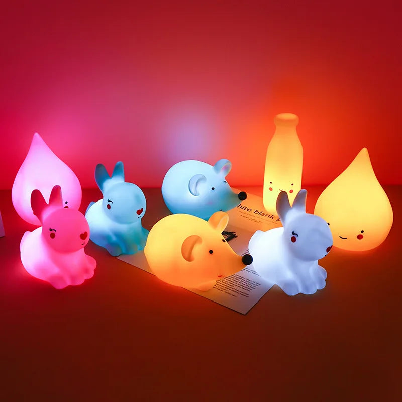 New Creative Night Light Toy Cartoon Vinyl Net Red Glowing Toy Rabbit Night Light For Kids Baby Children - MY RITA